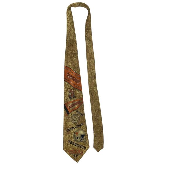 Eagle Neckwear University Of Texas at Austin Hook ‘Em Horns Sports Necktie - Picture 2 of 6